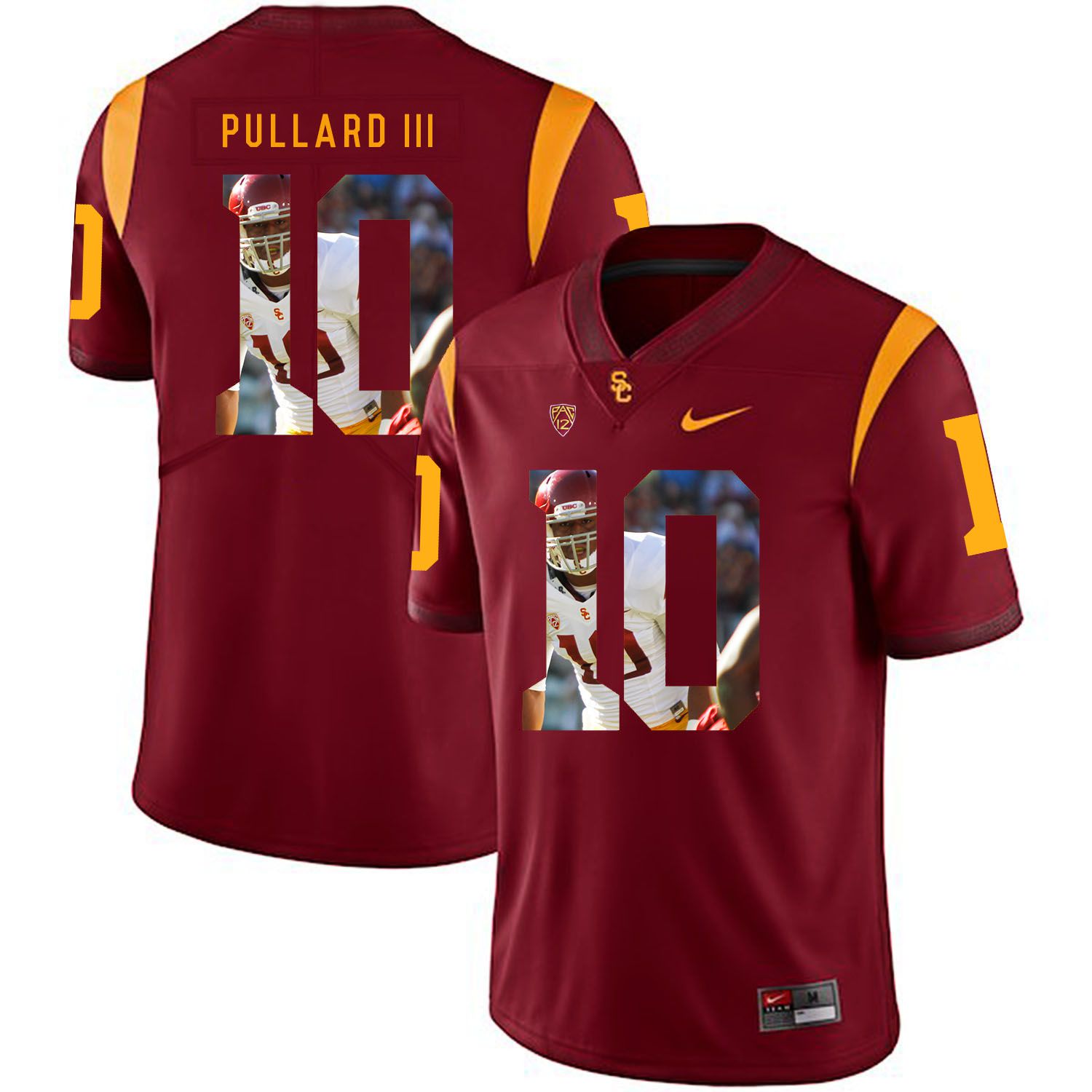 Men USC Trojans #10 Pullard iii Red Fashion Edition Customized NCAA Jerseys->customized ncaa jersey->Custom Jersey